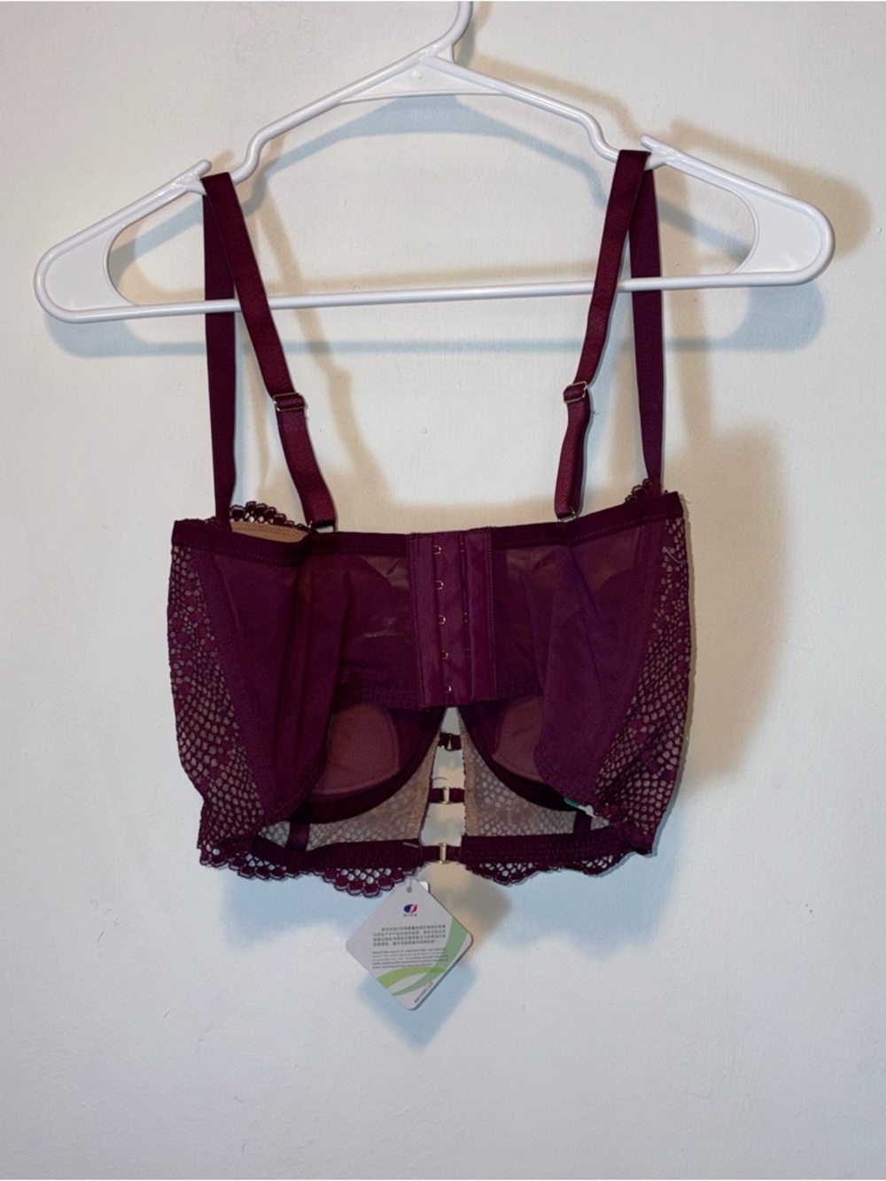 NEW Adore Me Margaritte Push Up Balconette Bra Grape Wine, Size 36DDD - Picture 4 of 6